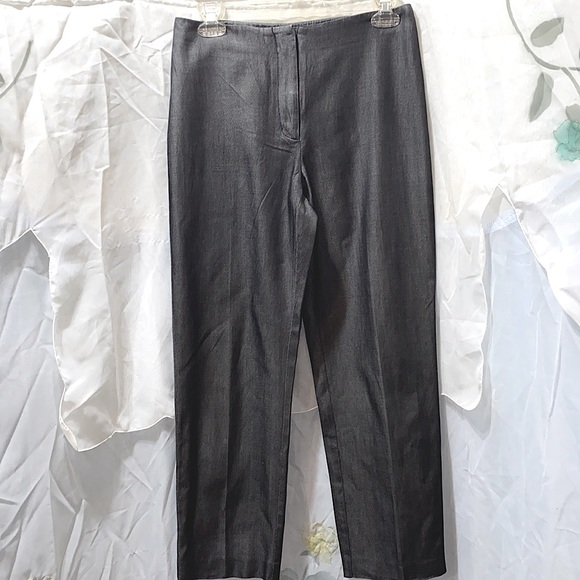 ANN TAYLOR ANKLE GREY SILK/COTTON PANTS SZ 4 - Picture 2 of 12
